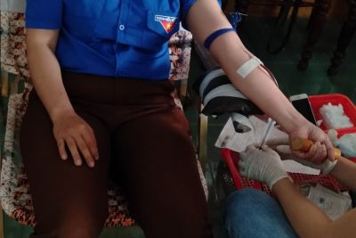 CBGVNV Mầm non Đức Lân hưởng ứng lời kêu gọi Hiến máu tình nguyện của PGD&ĐT và Hội chữ thập đỏ huyện